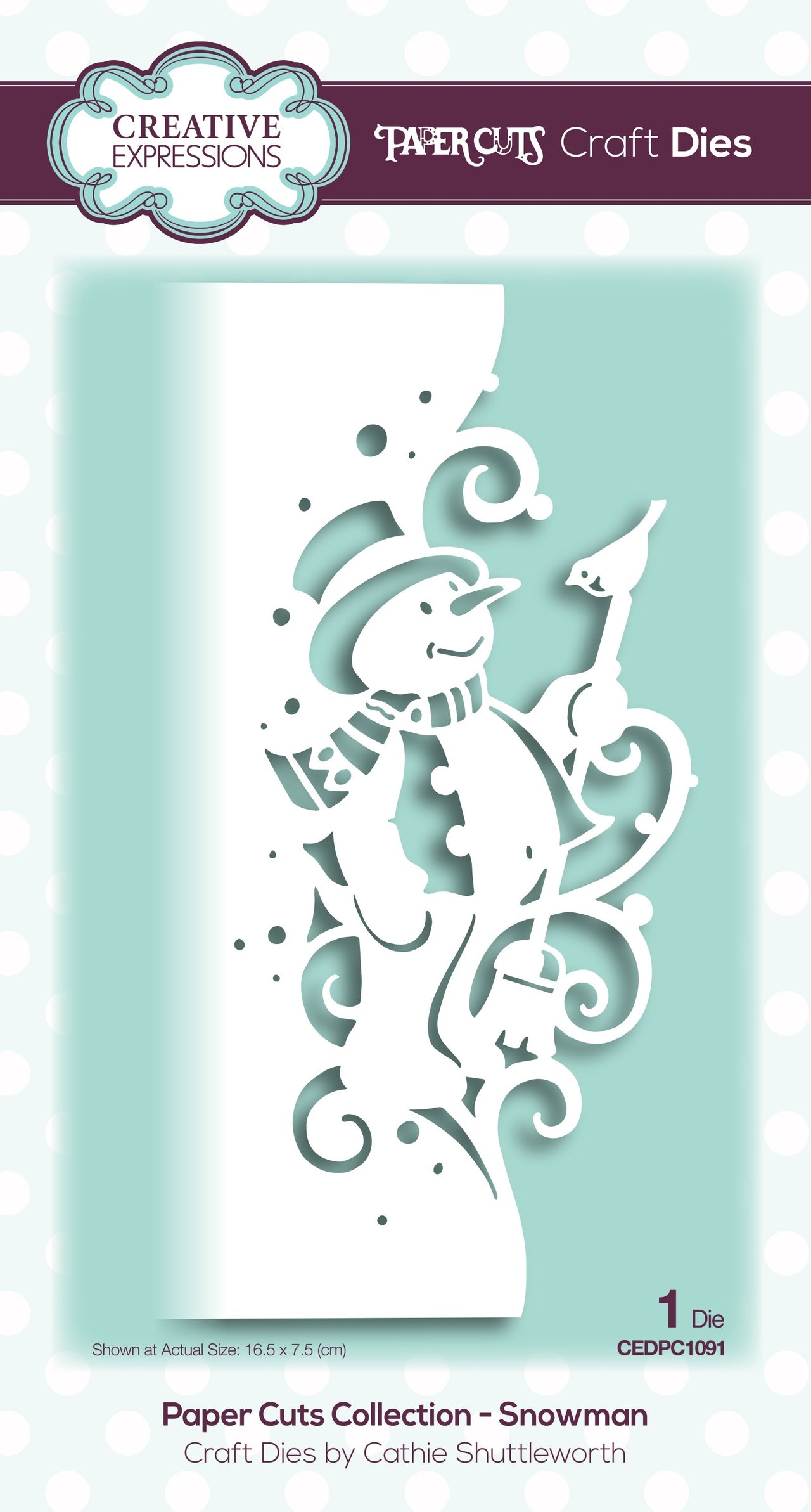 Creative Expressions Paper Cuts Craft Dies - Snowman
