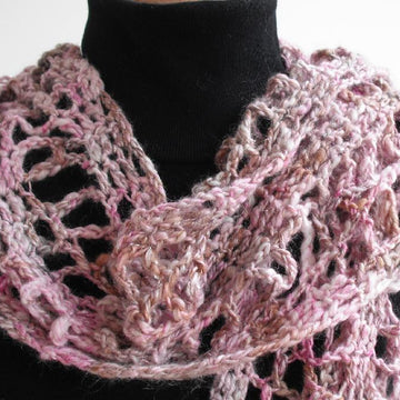 Diamond ladder crochet scarf