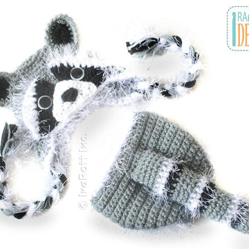 Rocky the Raccoon Baby Hat and Diaper Cover Set