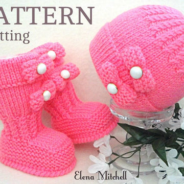 Knitting PATTERN Cute Baby Set Baby Shoes and Hat