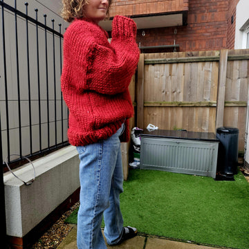 Giant love heart sweater