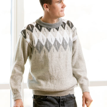 Runner Sweater in Viking Of Norway Alpaca Storm - UK-2306-1 - Downloadable PDF
