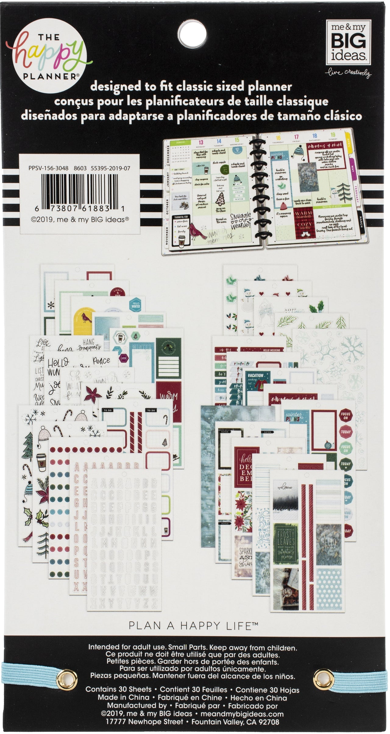 Happy Planner Sticker Value Pack - Winter, 907/Pkg