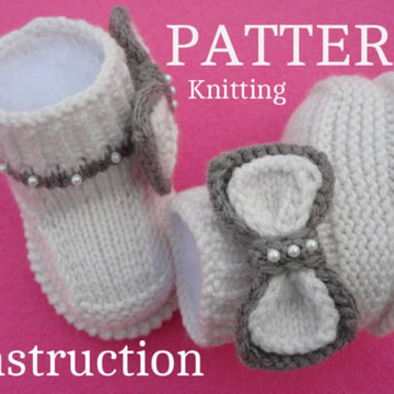 Knitted Baby Boots Pattern 0 - 12 months