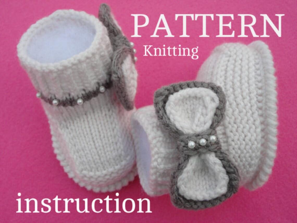 Knitted Baby Boots Pattern 0 - 12 months