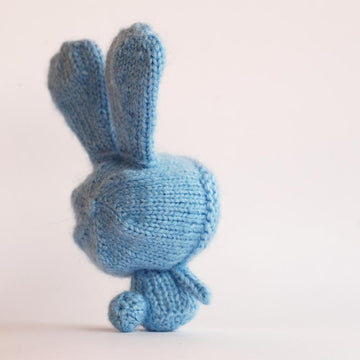 Blue Rabbit Doll with removable tail. Toy from the Tanoshi series.