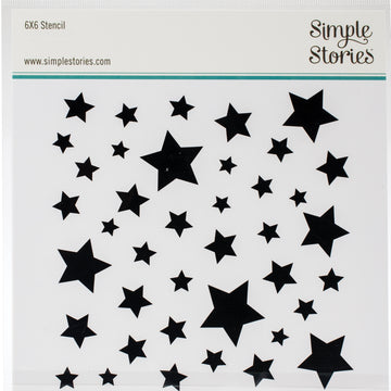Simple Stories Birthday Blast Stencil 6"X6" - Stars