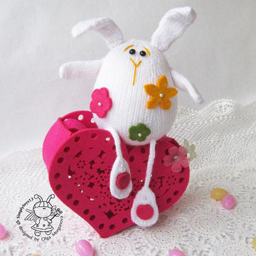 Easter white rabbit