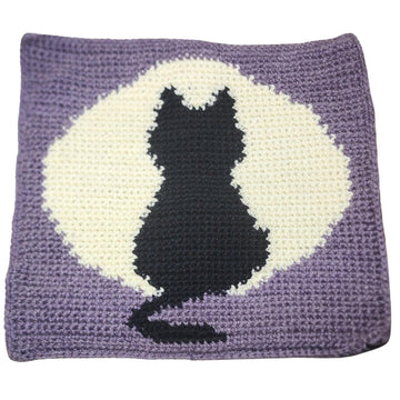 Cat on Full Moon Pillow Sham
