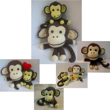 Two Knitkinz Monkeys