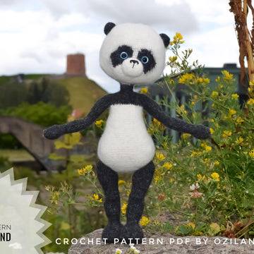 Crochet Pattern Basi the Panda Amigurumi toy