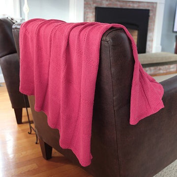 586 Seed Plaid Throw - Blanket Knitting Pattern for Home in Valley Yarns Southwick