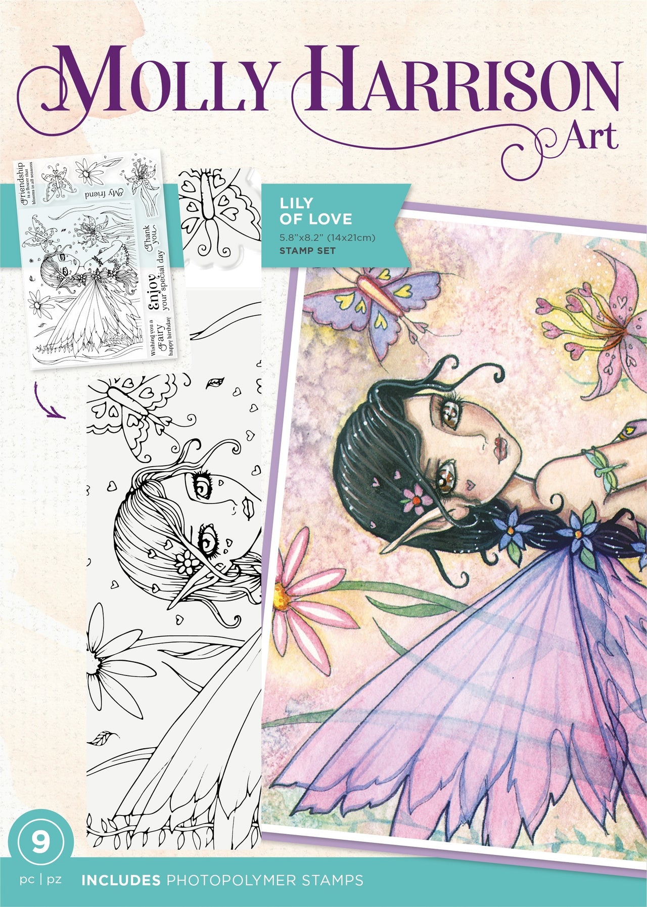 Crafter's Companion Photopolymer Stamps By Molly Harrison - Lily Of Love