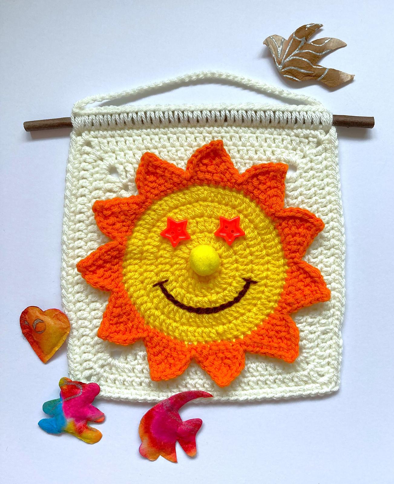 Sun wall hanging by HueLaVive