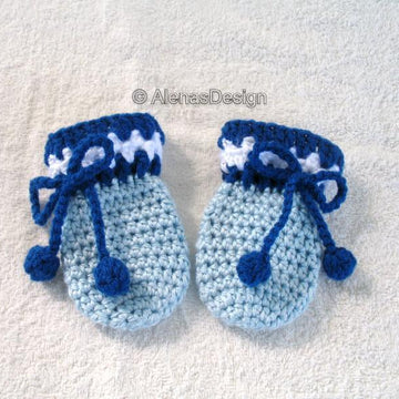 Blue Baby Mittens
