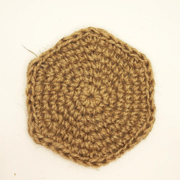 Jute hexagon coasters, 3 sizes