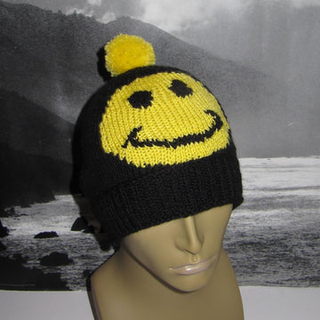 Smiley Bobble Beanie smile Pom Pom Hat