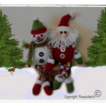 Santa and snowman bead legs