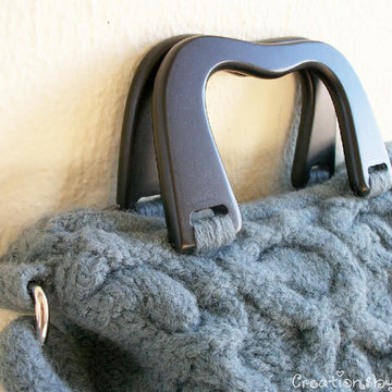 Teal blue cabled handbag