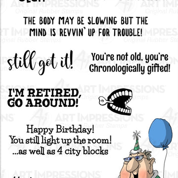 Art Impressions Laugh Lines Stamp - Birthday
