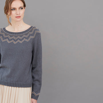 Billie Jumper - Knitting Pattern For Women in Debbie Bliss Rialto 4 Ply