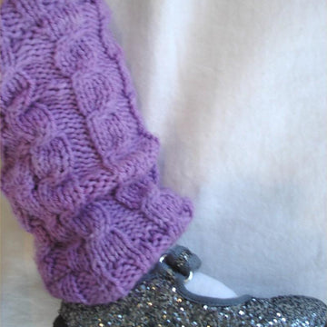 Kid's Cabled Legwarmers