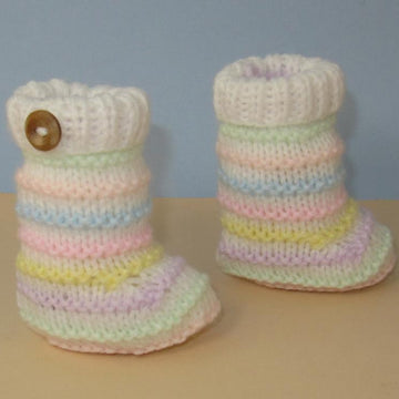 Easy Baby Candy Stripe Booties