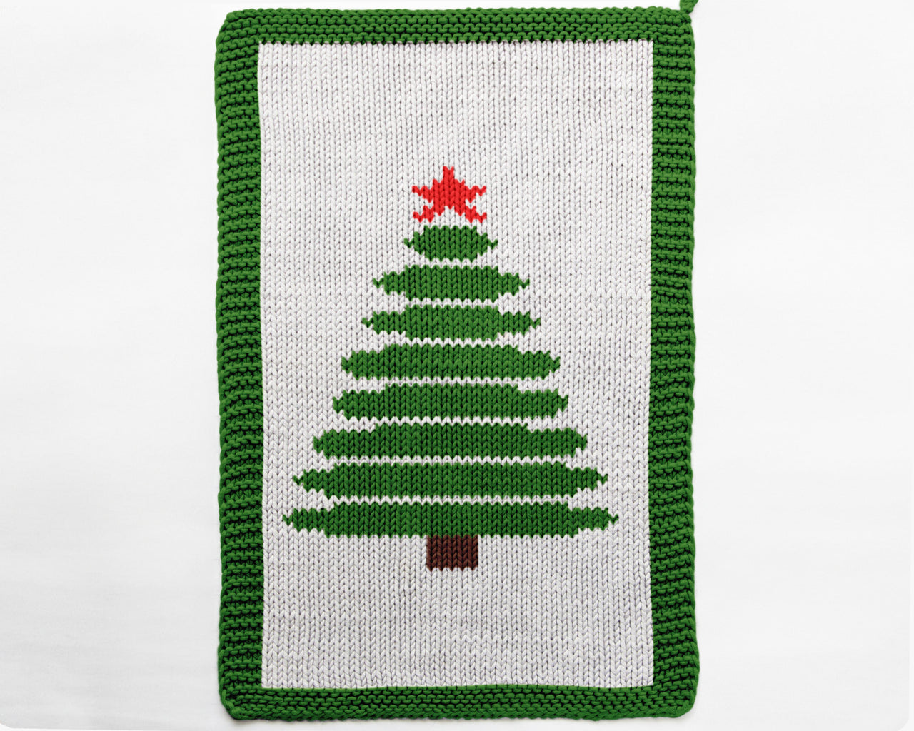 Christmas Tree Kitchen Towel Knitting Pattern