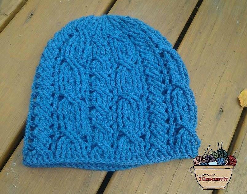 Cabled Slouchy Hat