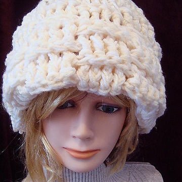 648 crochet BASKETWEAVE slouchie or touque hat