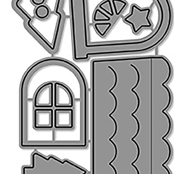 Lawn Fawn Lawn Cuts Custom Craft Add On Dies - Scalloped Treat Box Winter House
