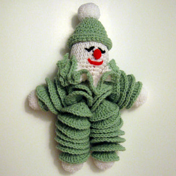 Clownie the Crocheted Clown Doll