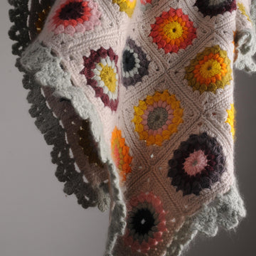 Crochet Sunburst Granny Blanket