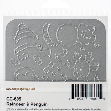 CottageCutz Dies - Reindeer & Penguin, 1.5" To 2.4"