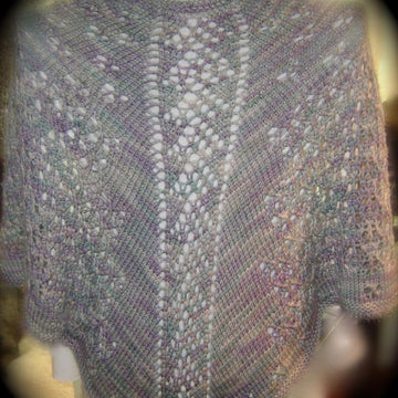 PINK POSIES FAUX FAROESE SHAWL