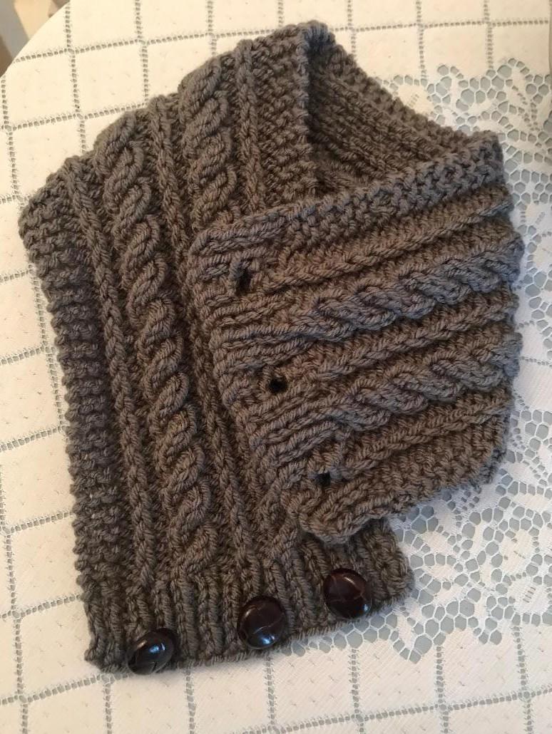 Chunky cable headband ear warmers topless hat