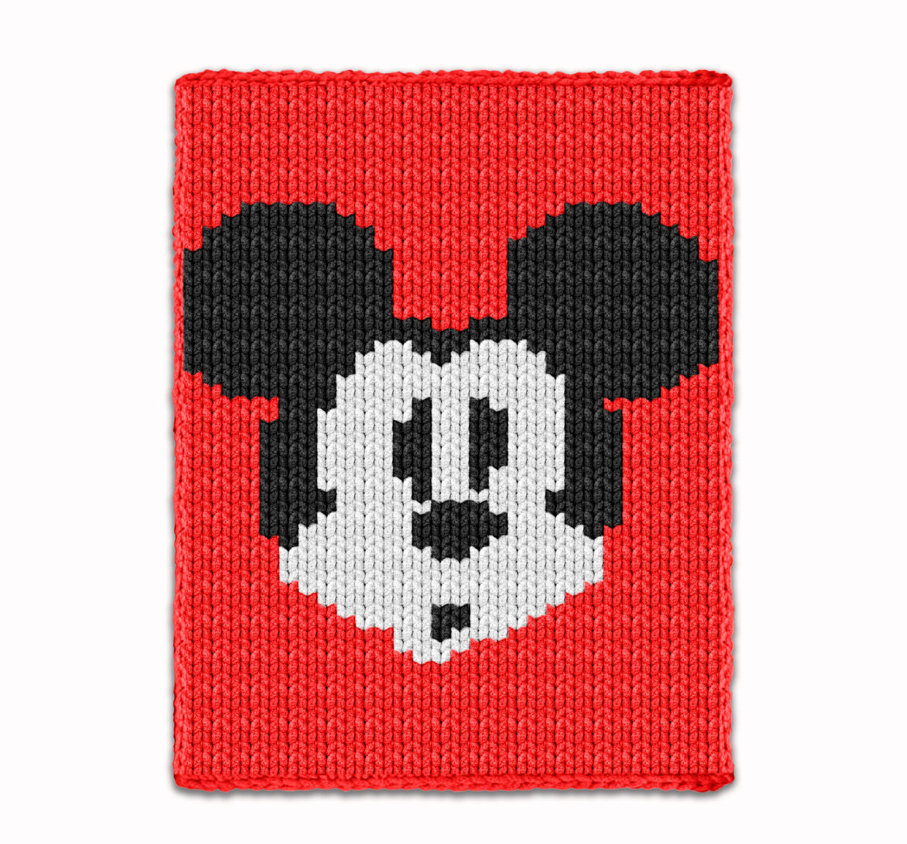 Finger Knitting Pattern, Disney Mickey Mouse Knit Kids Blanket