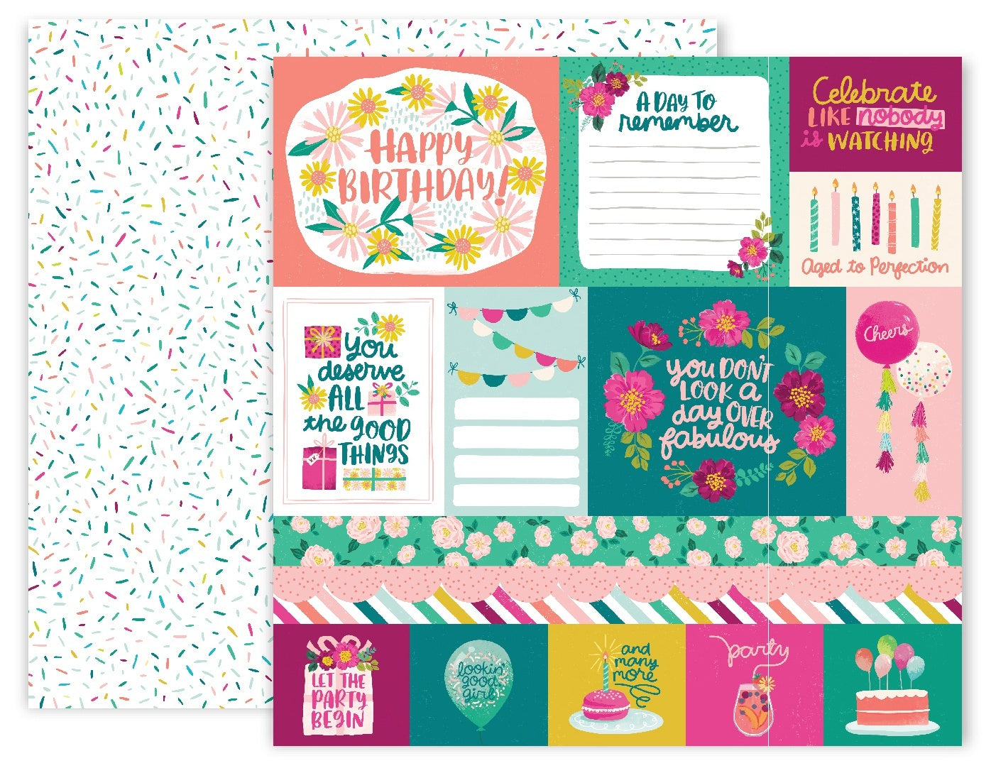 American Crafts And Many More Double-Sided Cardstock 12"X12" 25/Pkg - #1