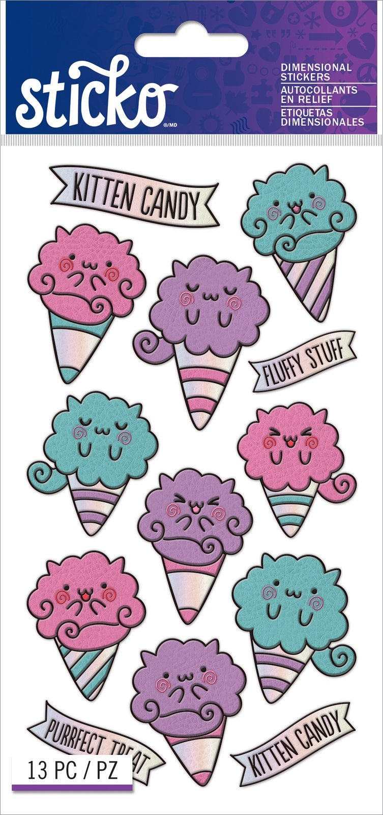 Sticko Dimensional Stickers - Kitten Candy