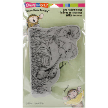 Stampendous House Mouse Cling Stamp - Painted Pansies