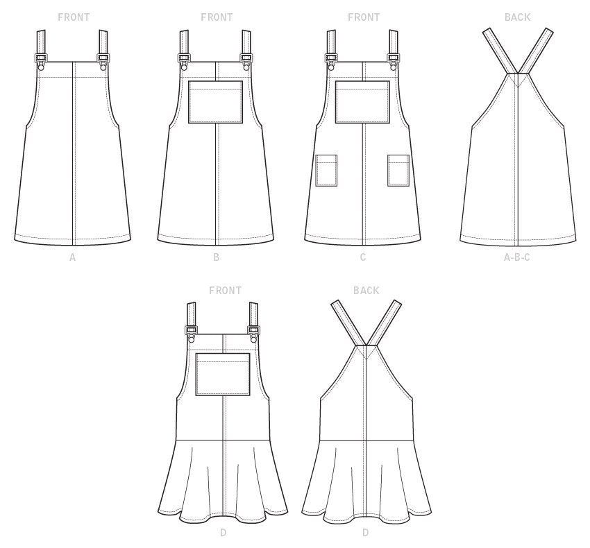 McCall's Misses' Jumpers Dungaree Dress M7831 - Sewing Pattern