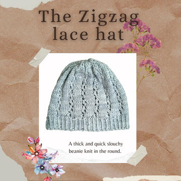 Zig zag lace beanie