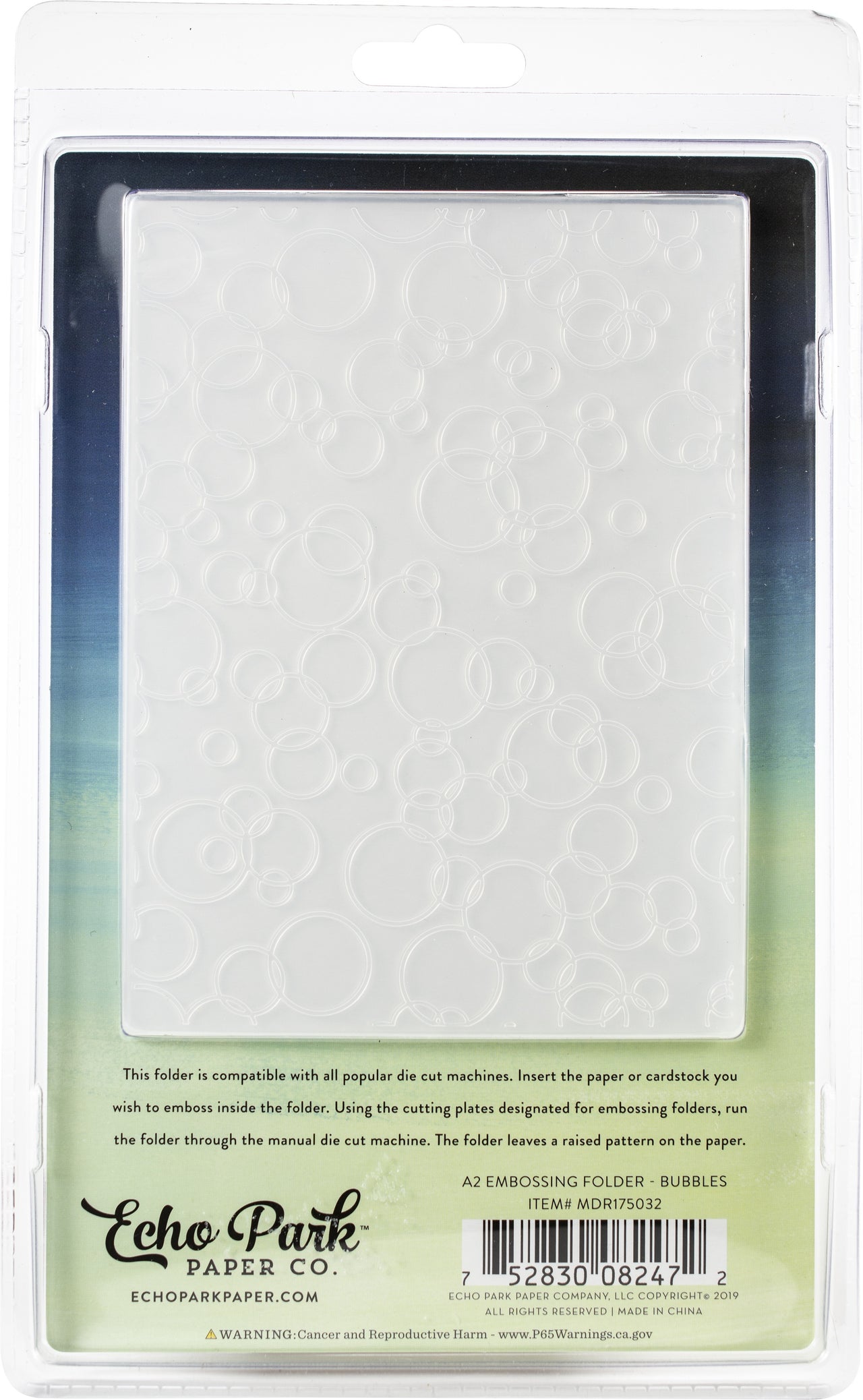 Echo Park Paper Echo Park Embossing Folder A2 - Mermaid Bubbles