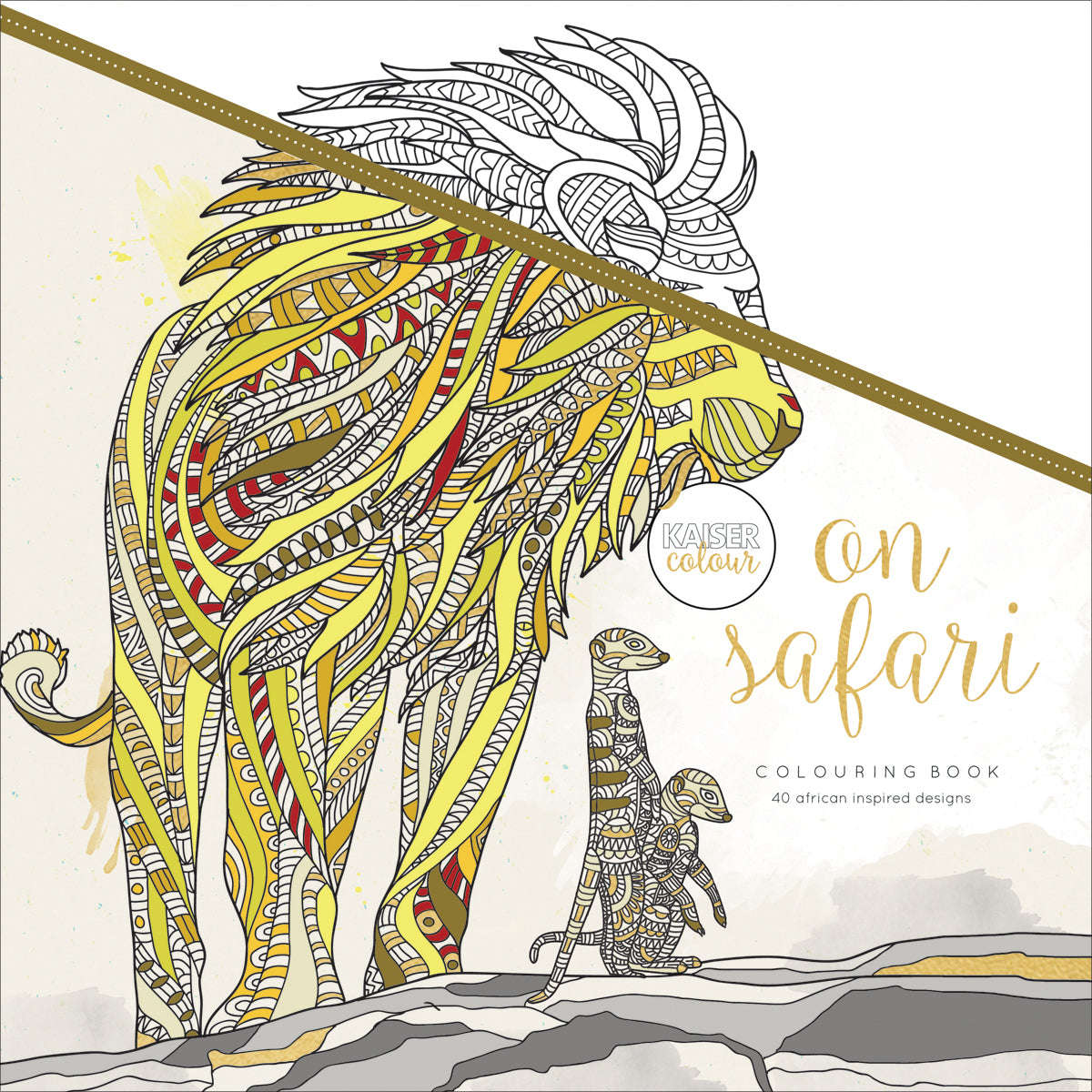 Kaisercraft KaiserColour Perfect Bound Coloring Book 9.75"X9.75" - On Safari
