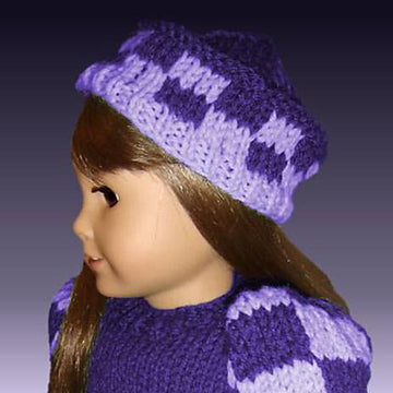 Fits American Girl Doll, 18 inch doll, Chechered Puffed Sleeves with Hat.
