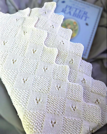Eyelet Hearts Baby Blanket