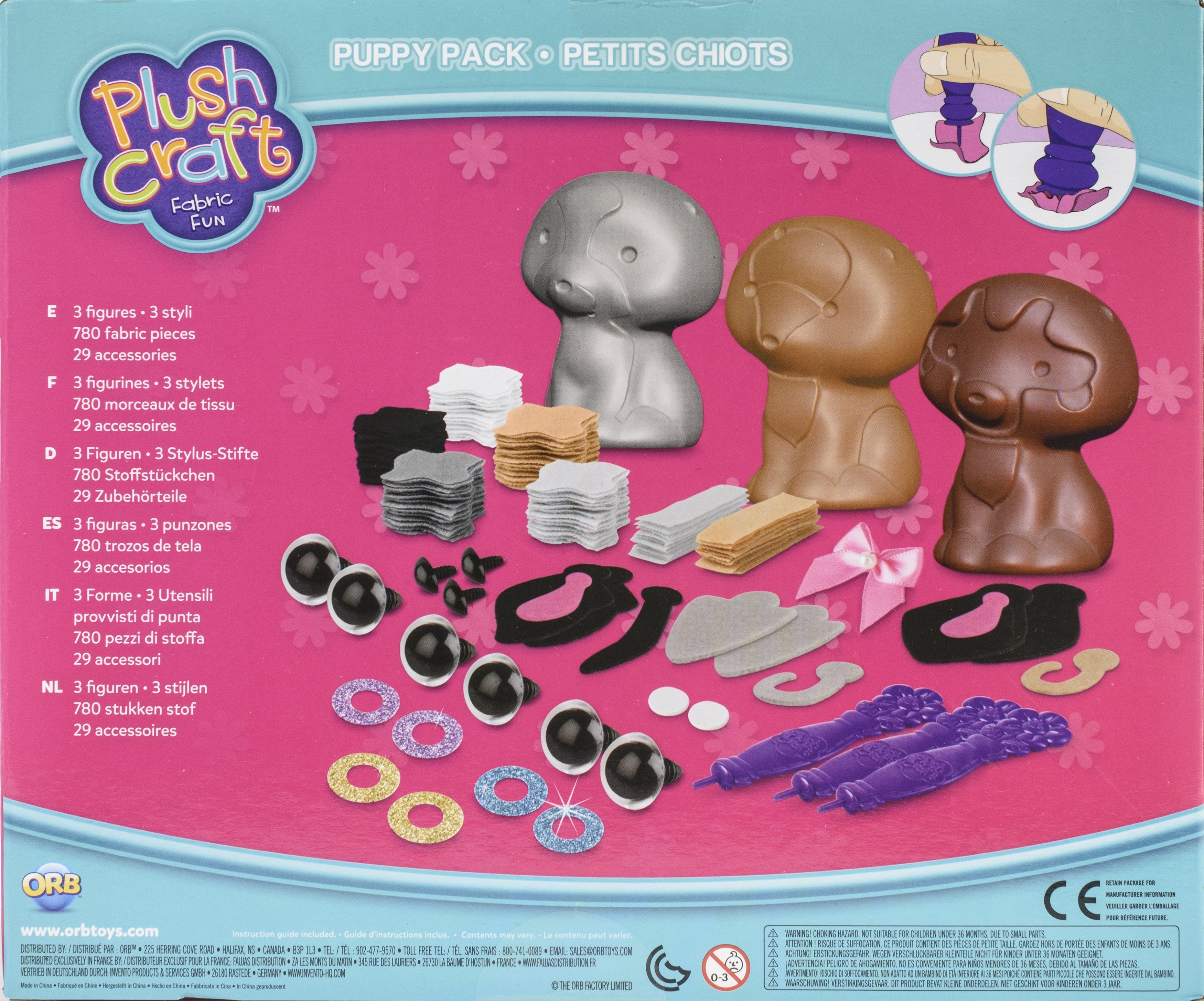 Orb Factory Plushcraft Fabric Fun Kit - Puppy Pack