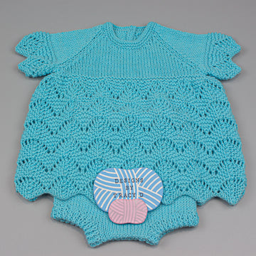 Gwyneth Baby Dress knitting pattern 18" chest