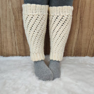 White Winter Leg Warmers