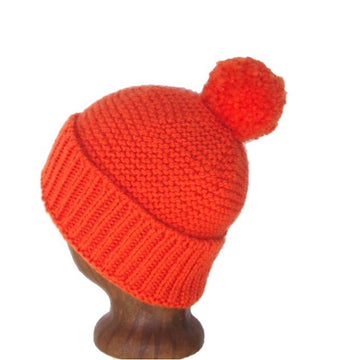 Pom Pom Hat with Brim